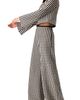 IVONNE IVONNE Geometric Pattern Sheer Long Sleeve Top - 4