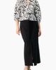 IVONNE IVONNE Graphic Brushstroke Floral Woven V-Neck Blouse - 4