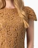 IVONNE IVONNE Guipure Lace Cap-Sleeve Shift Dress - 5