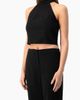 IVONNE IVONNE Halter-Neck crystal-adorned Sleeveless Crop Top - 3
