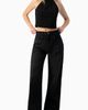 IVONNE IVONNE Halter-Neck crystal-adorned Sleeveless Crop Top - 5