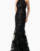 IVONNE IVONNE Halter Floral Lace Mermaid Gown - 1