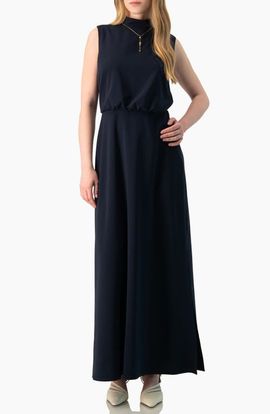 IVONNE IVONNE High-Neck Sleeveless Long Dress with Side Slit