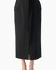 IVONNE IVONNE High-Rise Belted Straight Midi Skirt with Side Slit - 1