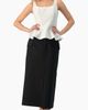 IVONNE IVONNE High-Rise Belted Straight Midi Skirt with Side Slit - 5