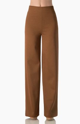 IVONNE IVONNE High-Rise Wide-Leg Pants with Back Darts