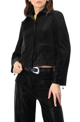 IVONNE IVONNE High Shine Biker Jacket