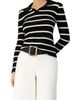 IVONNE IVONNE Knitted Striped Long Sleev Polo - 1