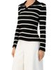 IVONNE IVONNE Knitted Striped Long Sleev Polo - 3
