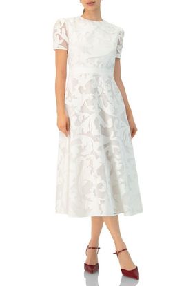 IVONNE IVONNE Lace A-Line Midi Dress