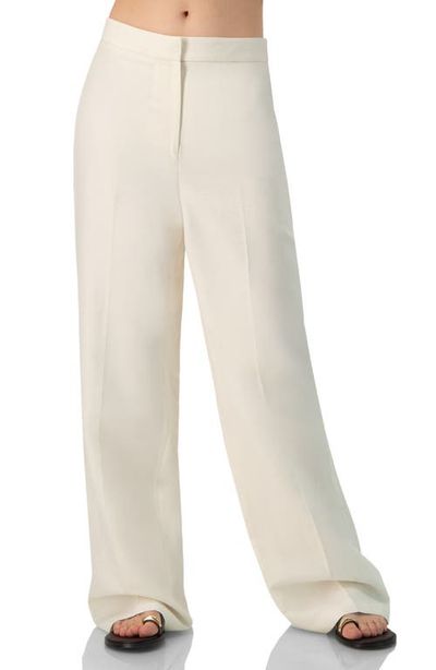 IVONNE IVONNE Linen Straight-Leg Pants