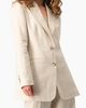 IVONNE IVONNE Linen Tailored Two-Button Blazer - 3