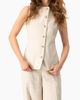 IVONNE IVONNE Linen Tailored Vest - 1