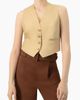 IVONNE IVONNE Linen Vest with Faux Pockets - 1