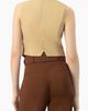 IVONNE IVONNE Linen Vest with Faux Pockets - 2