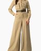 IVONNE IVONNE Long Sleeve Button-Front Safari Utility Wide-Leg Jumpsuit - 1