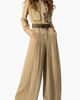 IVONNE IVONNE Long Sleeve Button-Front Safari Utility Wide-Leg Jumpsuit - 5