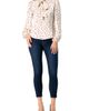IVONNE IVONNE Long Sleeve Polka Dot Blouse with Neck Tie - 4