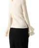 IVONNE IVONNE Long Sleeve Ruffled Cuff Textured Blouse - 2