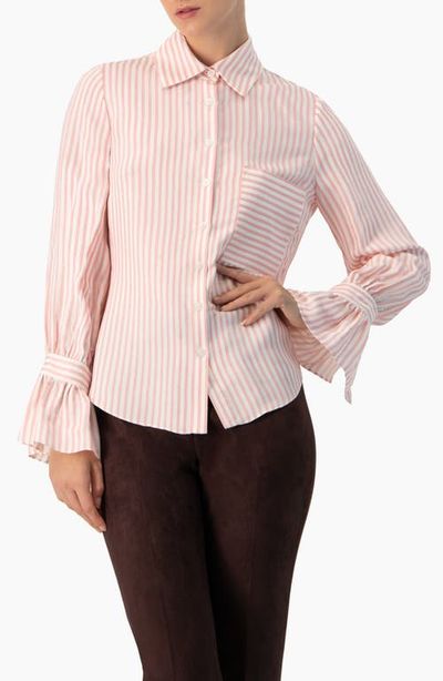 IVONNE IVONNE Long Sleeve Striped Shirt