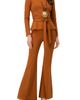 IVONNE IVONNE Long Sleeve Top with Crossed Tie Straps - 4