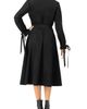 IVONNE IVONNE Long Sleeve Wrap Midi Dress - 2