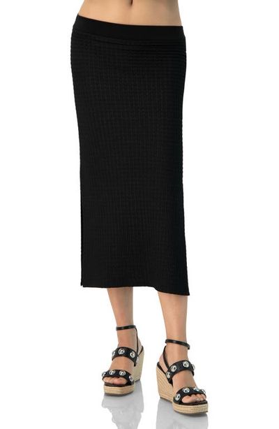 IVONNE IVONNE Midi Knit Skirt with Side Slits
