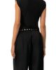 IVONNE IVONNE Padded-Shoulder Cropped Rhinestone Top - 2