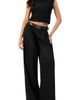 IVONNE IVONNE Padded-Shoulder Cropped Rhinestone Top - 4