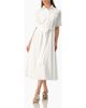 IVONNE IVONNE Patch-Pocket Belted Button-Front Midi Shirt Dress - 1