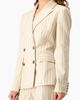 IVONNE IVONNE Pinstripe Double-Breasted Blazer - 3