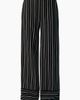IVONNE IVONNE Pinstripe High-Waist Wide-Leg Relaxed Trousers - 1