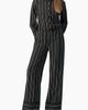 IVONNE IVONNE Pinstripe High-Waist Wide-Leg Relaxed Trousers - 4