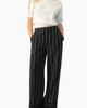 IVONNE IVONNE Pinstripe High-Waist Wide-Leg Relaxed Trousers - 5