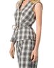 IVONNE IVONNE Plaid Vest with Tie Belt - 3