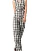 IVONNE IVONNE Plaid Vest with Tie Belt - 4