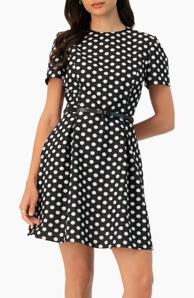 IVONNE IVONNE Polka Dot A-Line Short Dress
