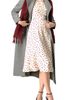 IVONNE IVONNE Polka Dot Midi Dress with Belt - 4