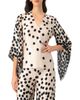 IVONNE IVONNE Polka Dot V-Neck Blouse with Wide Sleeves - 1