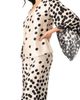 IVONNE IVONNE Polka Dot V-Neck Blouse with Wide Sleeves - 3