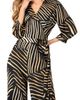 IVONNE IVONNE Printed Deep V-Neck Blouse - 1