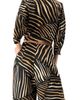 IVONNE IVONNE Printed Deep V-Neck Blouse - 2