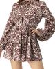 IVONNE IVONNE Puff Sleeve Abstract Print Short Dress - 2