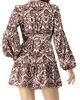 IVONNE IVONNE Puff Sleeve Abstract Print Short Dress - 3