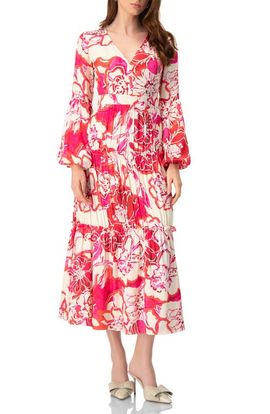 IVONNE IVONNE Puff Sleeve Floral Maxi Dress