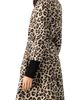 IVONNE IVONNE Ribbed-Cuff Long Animal Print Coat - 2