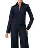 IVONNE IVONNE Ribbed Knit Sweater with Neckline Zipper - 1