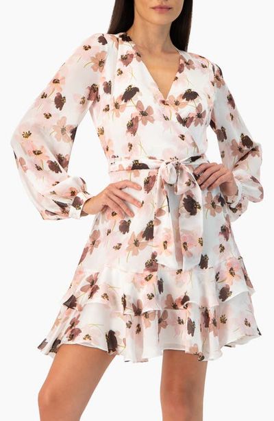 IVONNE IVONNE Ruffled Skirt Short Floral Print Dress