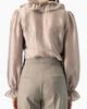 IVONNE IVONNE Ruffled V-neck Blouse With Lace-up Detail - 3