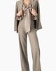 IVONNE IVONNE Ruffled V-neck Blouse With Lace-up Detail - 5